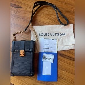 Louis Vuitton vertical trunk pochette Black